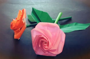 纸玫瑰折法简单易学
